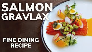 Michelin star SALMON GRAVLAX recipe How To Cure Fish At Home [upl. by Ciardap]