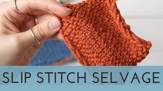 How to Knit a Clean Edge  Slip Stitch Selvedge [upl. by Yrroc]