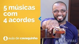 Iniciando no cavaquinho  5 músicas com 4 acordes [upl. by Secnarf]