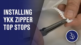 Installing YKK Zipper Top Stops [upl. by Suilmann601]