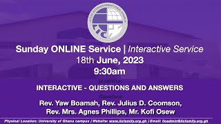 LIC Sunday Service  INTERACTIVE  QUESTIONS amp ANSWERS  18th June 2023 [upl. by Trebla175]