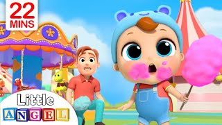 Playtime at the Theme Park  Little Angel Nursery Rhymes amp Kids Songs [upl. by Avahc]