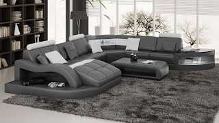 Navasota Large Leather Sectional with Shape Chaise  Jubilee Furniture [upl. by Atiras]