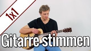 Gitarre stimmen ohne Stimmgerät  Gitarren 1x1 [upl. by Aveer]