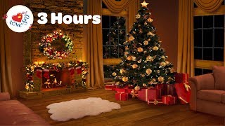 3 Hours Relaxing Christmas Fireplace Christmas Songs and Carols Long Playlist [upl. by Verge303]