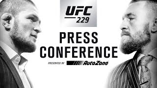 UFC 229 Press Conference Khabib vs McGregor [upl. by Nelleh]