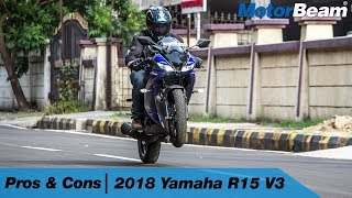 Yamaha R15 V30  Pros amp Cons  MotorBeam [upl. by Dorcea811]