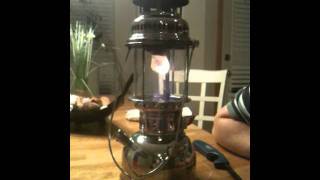 How to Light a Pressurized Kerosene Lantern Method 2 [upl. by Morly]