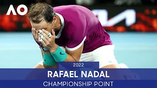 RecordBreaker Rafael Nadal Championship Point  Australian Open 2022 [upl. by Boffa]