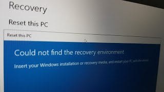 Fix Could not find the recovery environment [upl. by Enahc969]