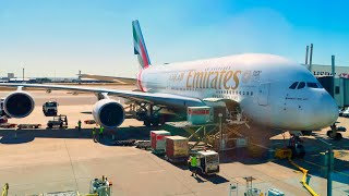 TRIP REPORT  Emirates A380 ECONOMY  London Heathrow to Dubai EK2  Airbus A380 [upl. by Sucy42]