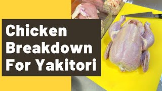 How To Breakdown Chicken For Yakitori Latest Edition [upl. by Pacien]