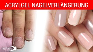 Nagelverlängerung ohne Schablone 🤩 Acrylgel [upl. by Ainwat]