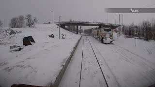 Drivers Eye View TrondheimMosjøen in a winter wonderland Di4 [upl. by Ydnar]