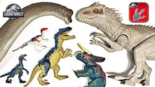 10 New Jurassic World Dinosaurs Toys Learn Dinosaur Names [upl. by Althea144]