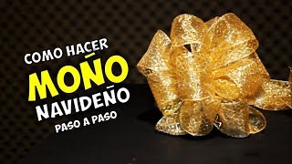 Como hacer Moño con Listón Navideño Paso a paso HD [upl. by Uok7]