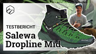 Testbericht Salewa Dropline Mid  Speed Hiking Schuhe  Bergzeit [upl. by Vtehsta]