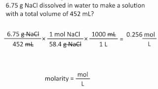 Molarity  Chemistry Tutorial [upl. by Rodgiva]