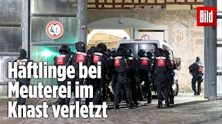 Gefängnismeuterei Polizei stürmt Knast in Thüringen  JVA Untermaßfeld [upl. by Trebor]