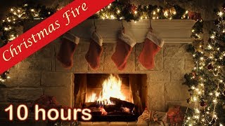 ✰ 10 HOURS ✰ CHRISTMAS FIREPLACE No Music ✰ NO ADS ✰ Relaxing Fireplace With Crackling Fire Sounds ✰ [upl. by Klute]